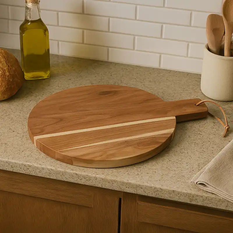 Socorro Medium Round Acacia Wood Board - Orsina