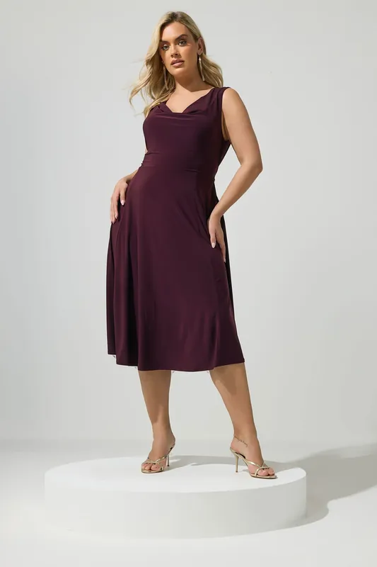 Drape Front Midi Dress - Yours