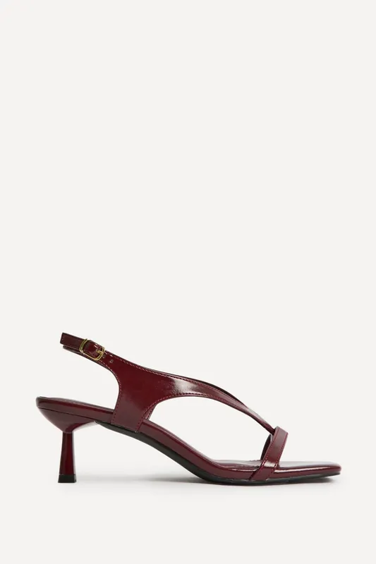 Myth Burgundy Heeled Sandals - Linzi