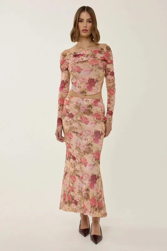 Maxi Skirt with Patterned Design - Hiccup