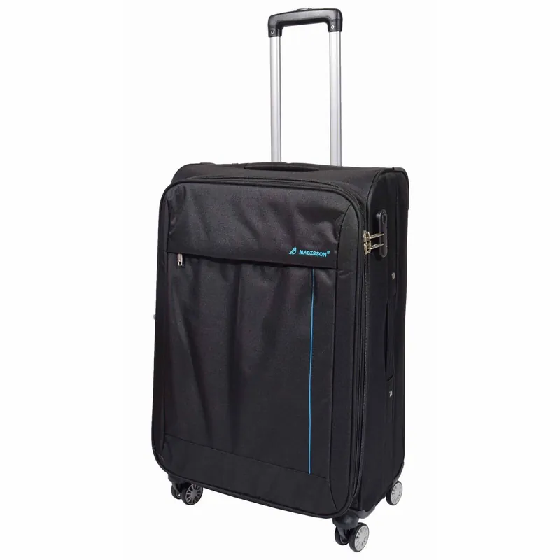 Lightweight Soft Casing Suitcases 8 Wheel Luggage Travel - Infinity Leather