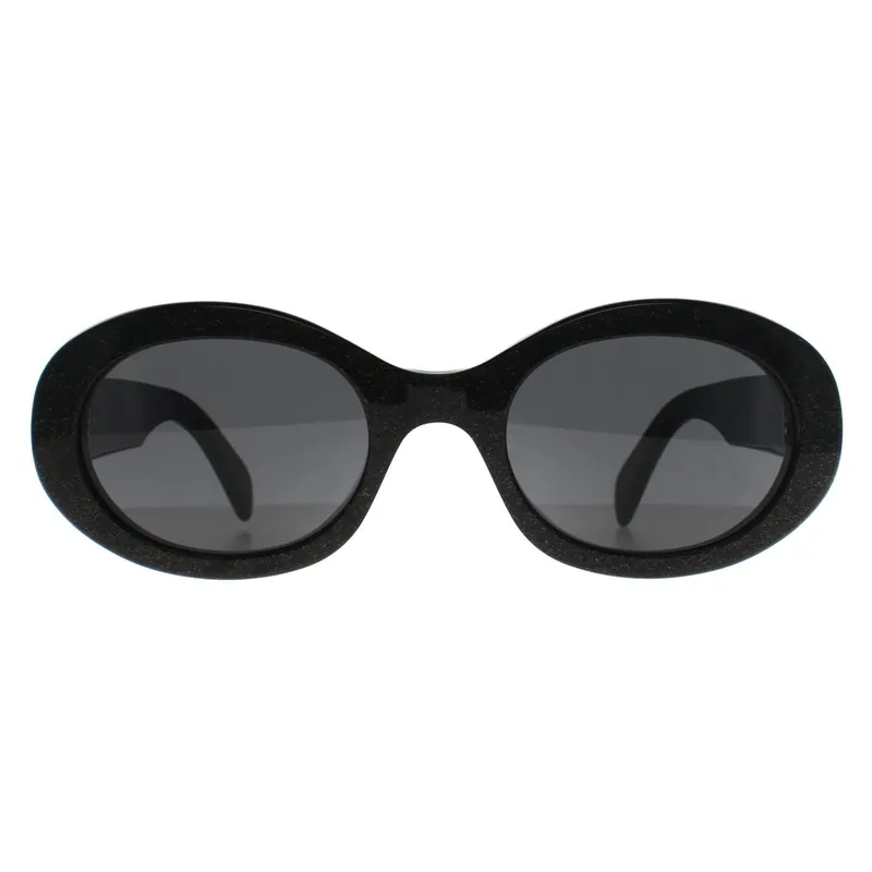 Oval Sparkly Black with Gold Grey CL40194U Triomphe - Celine