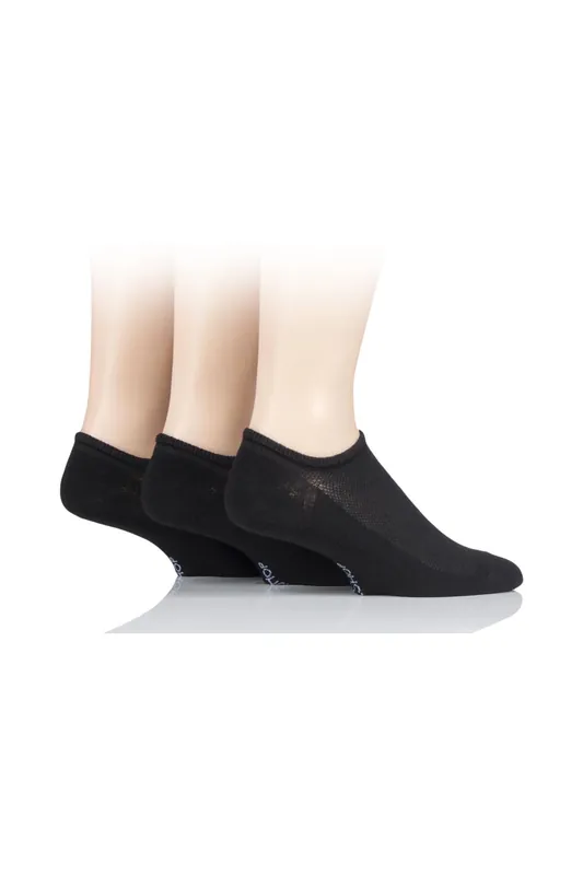 3 Pair Bamboo Mesh Loafer Liner Socks - SOCKSHOP