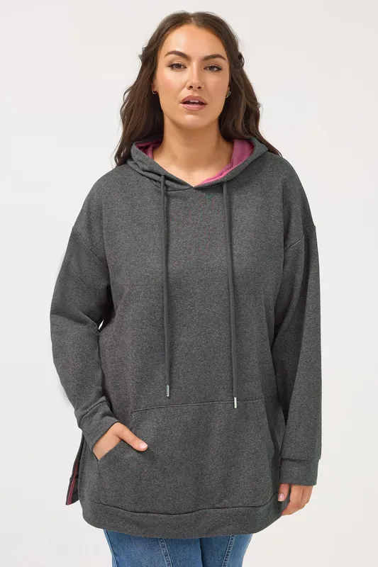 Contrast Lining Hoodie - Yours