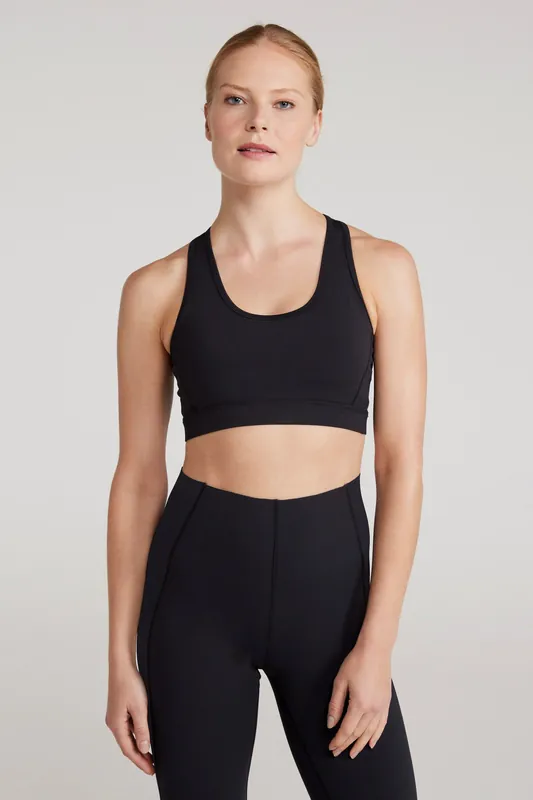 'Mesh Motion' Quick Dry Stretchy Gym Yoga Sports Bra - Mountain Warehouse