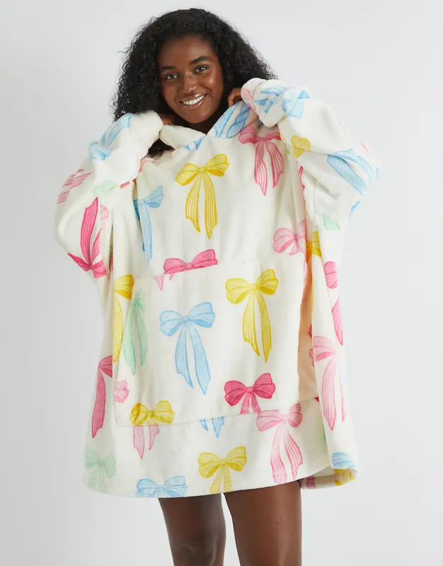 Multicolour Bow Blanket Hoodie - SKINNYDIP