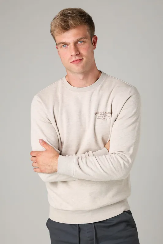 Cotton Blend Crew Neck Sweatshirt - Tokyo Laundry