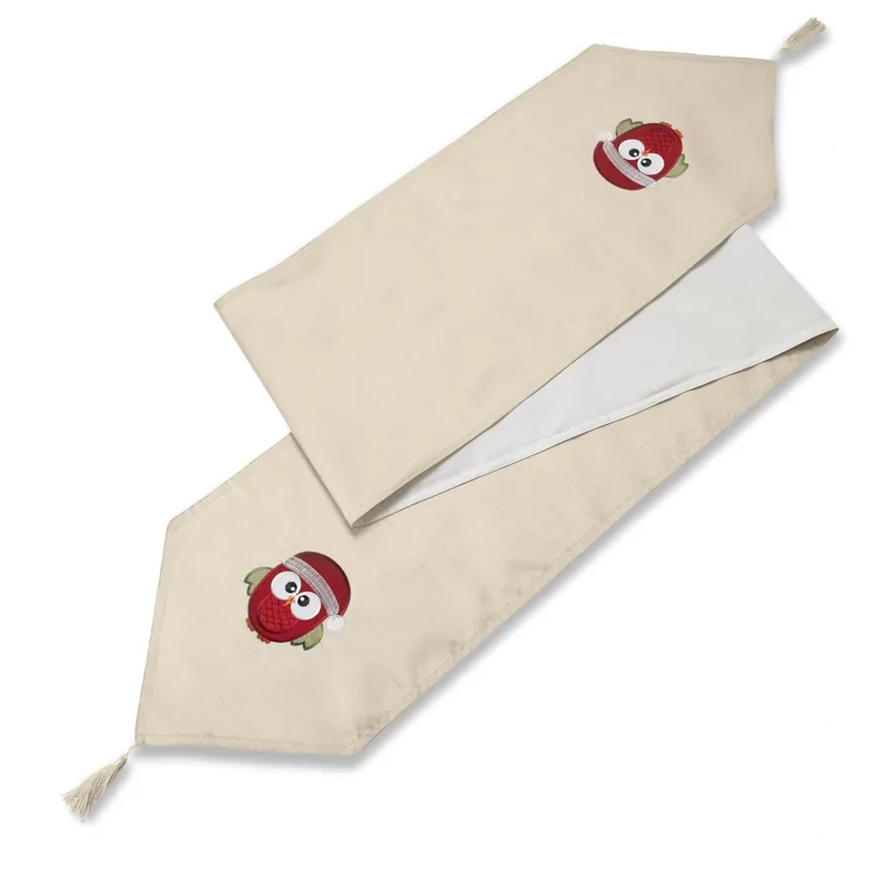 Owl Christmas Table Runner - Luxury Living