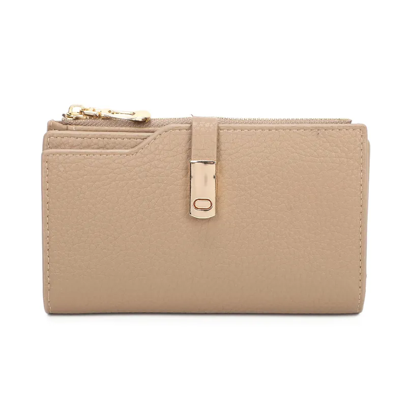 Small Vegan Leather Multipockets Card Holder Wallet - Kitise