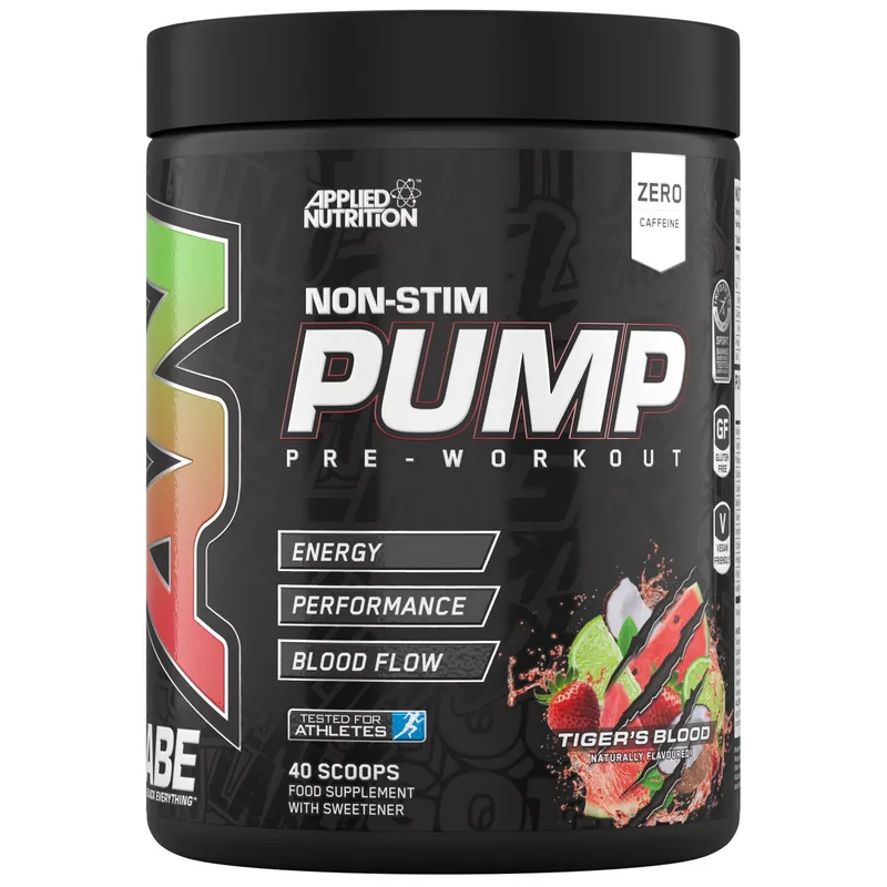 ABE Pump Pre Workout Zero Stim Powder Red Hawaiian 40 Servings - Applied Nutrition