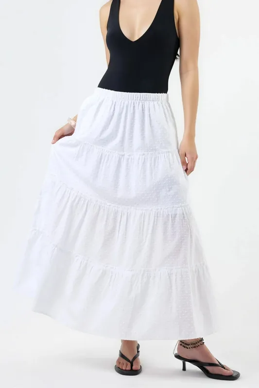 Textured Maxi Skirt - Busem