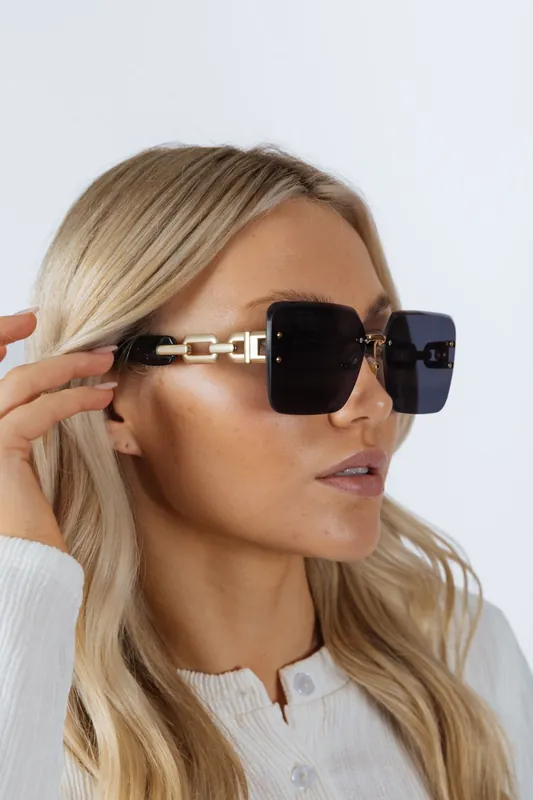 Rimless Oversized Square Sunglassses - SVNX