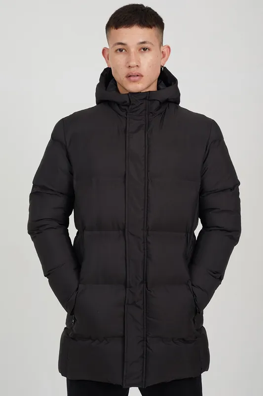 Longline Heat Sealed Hooded Padded Jacket - Brave Soul
