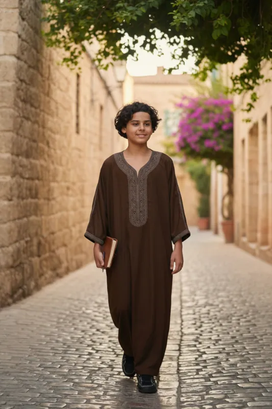 Ramadan Moroccan Thobe Robe Djellaba Gandoura Eid Jubba LFS-K-HM67