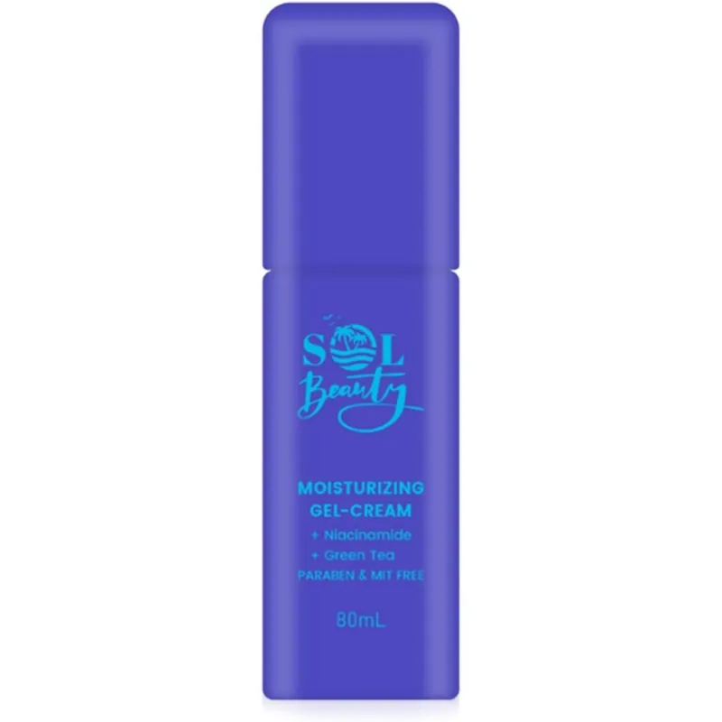 Moisturising Gel Face Cream Lightweight Daily Facial Moisturiser 80ml - SOL Beauty