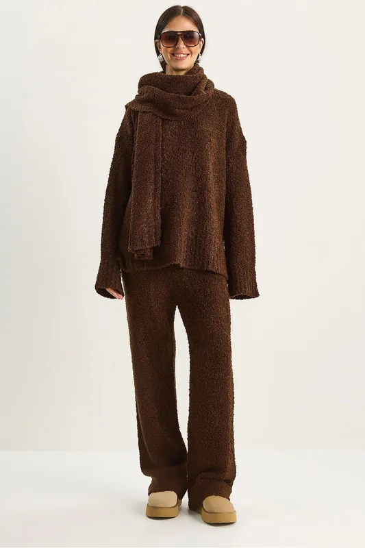 Oversize Ribbed Knit Two-Piece Set