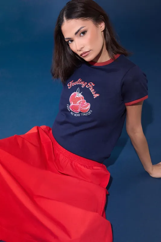 Petite Tomato Graphic T-Shirt
