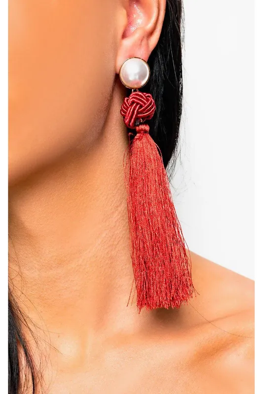 Lolita Tassel Drop Earrings - IKRUSH