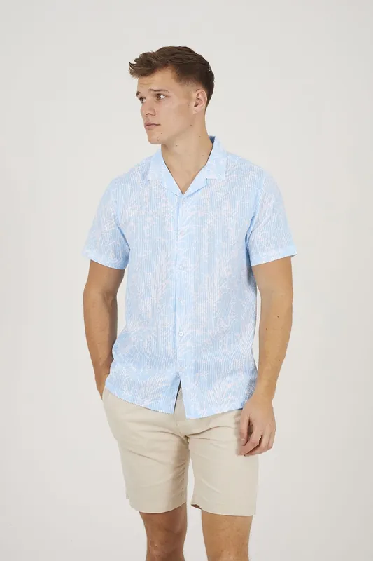 Printed Revere Collar Shirt - Brave Soul