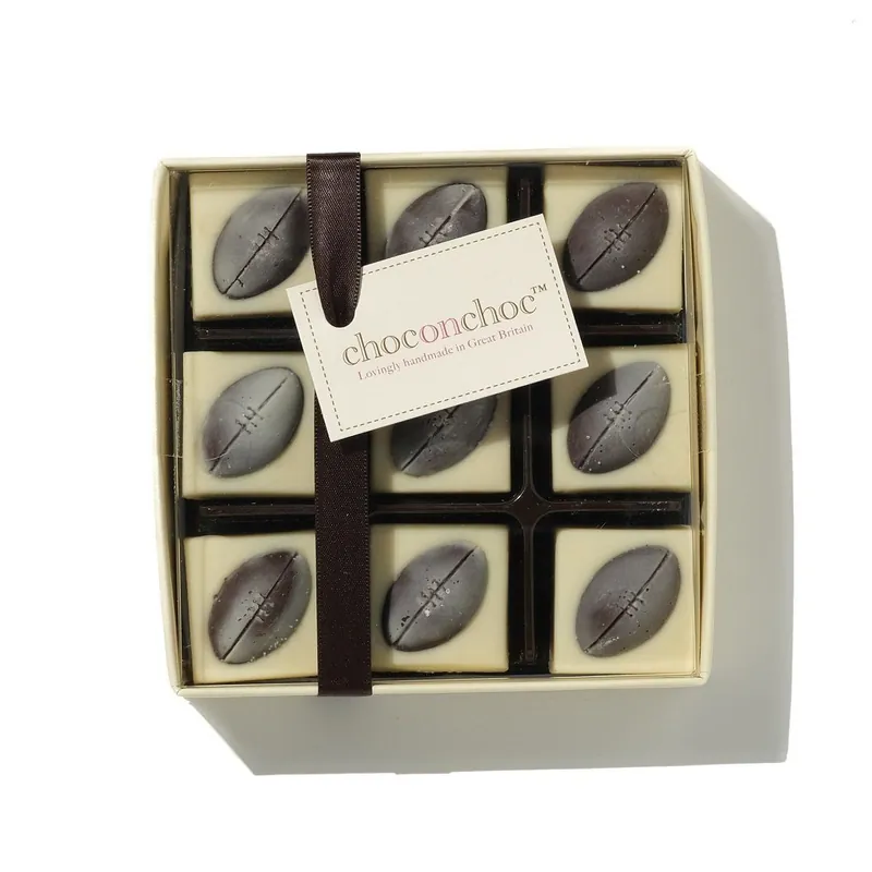 Chocolate Rugby Balls - CHOC ON CHOC