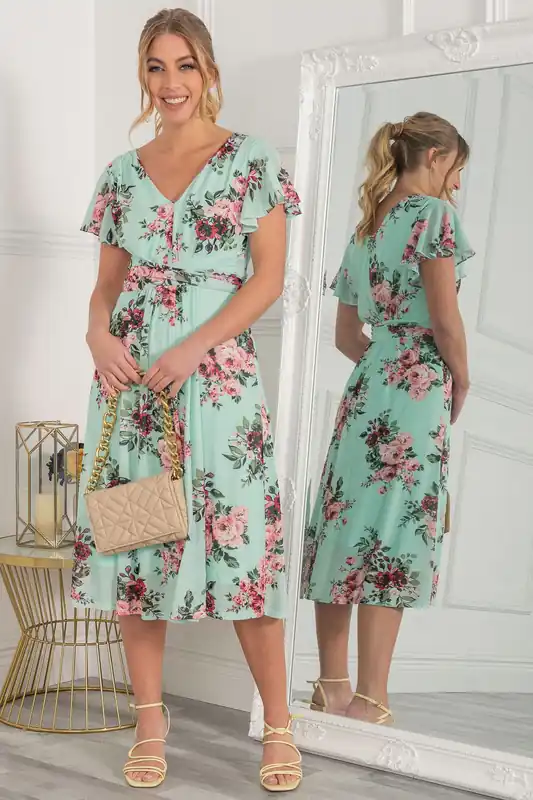 Bethany Mesh Midi Dress - Jolie Moi