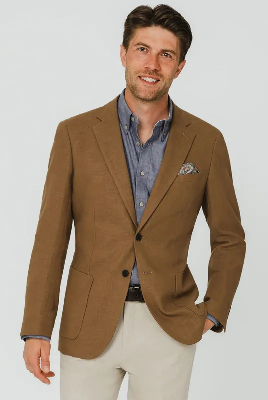 Mid Brown Ramie Jacket - Dobell