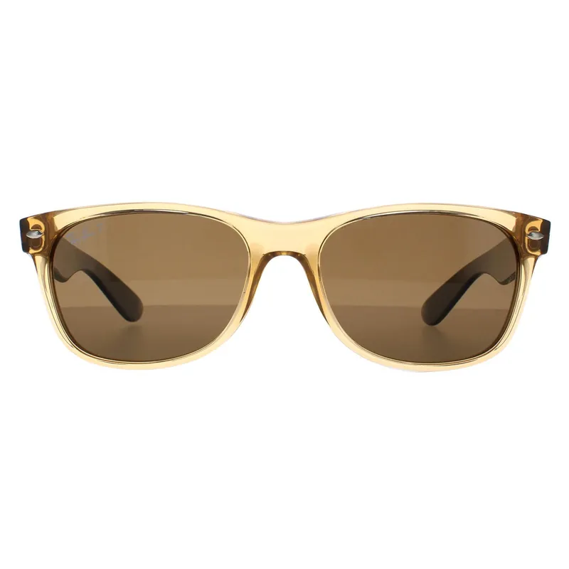 Rectangle Honey Crystal Brown Polarized Sunglasses - Ray-Ban