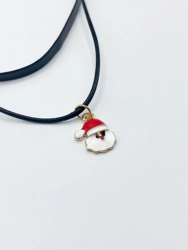 PU Leather Choker With Santa Claus Charm - SVNX