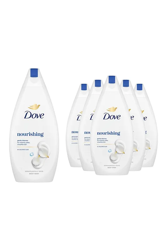 Hydrate 'Body Wash' 0% Sulfate SLES, 450ml, 6 Pack - Dove