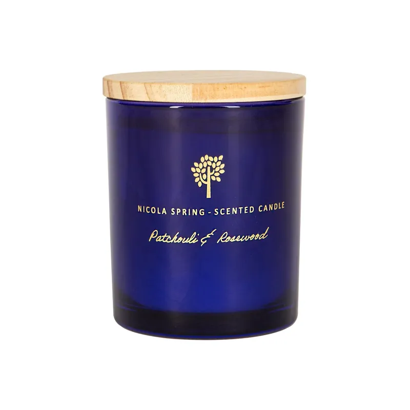 130g Patchouli & Rosewood Soy Wax Candle - Sweet Creamy Scented Glass