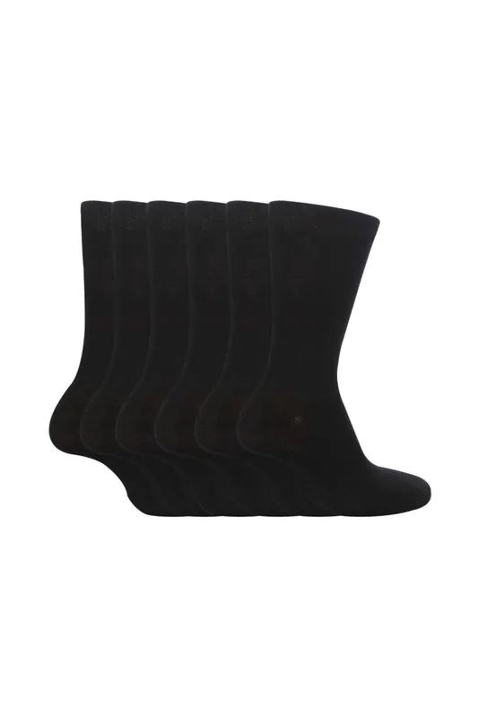 6 Pack Plain Soft Solid Coloured Cotton Socks - Sock Snob