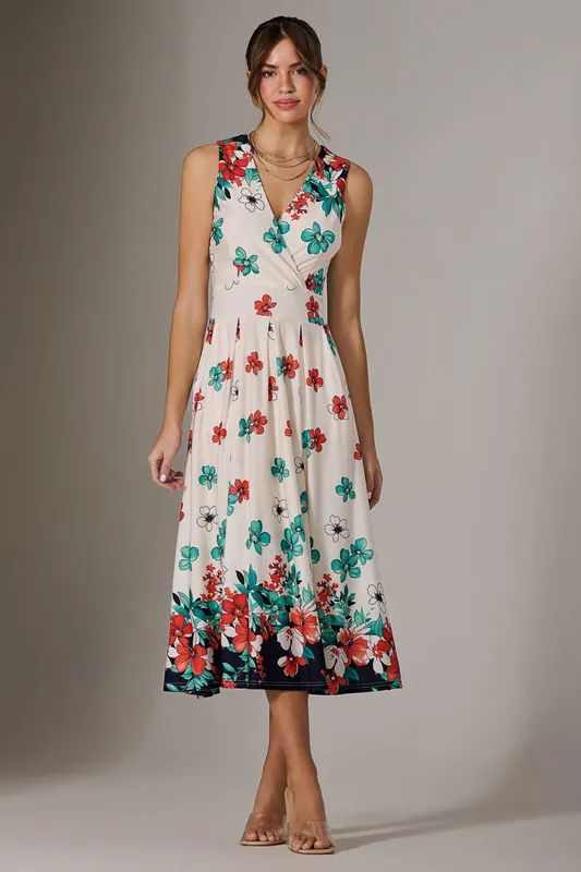 Jersey Sleeveless Midi Dress - Jolie Moi