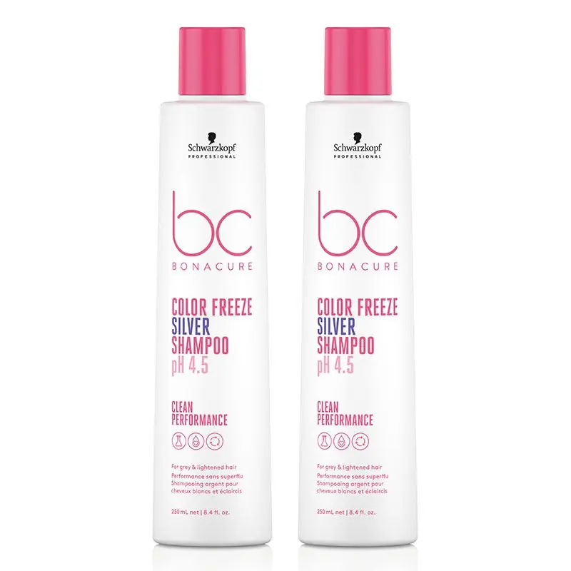 BC Clean DOUBLE Color Freeze Silver Shampoo 250ml - Schwarzkopf