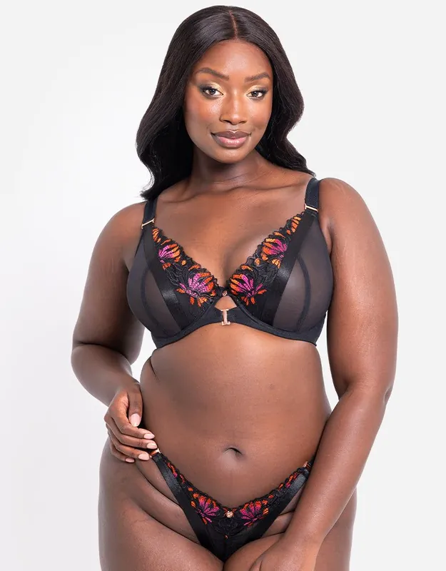 Mesmerise Plunge Bra Underwired Lingerie - Scantilly