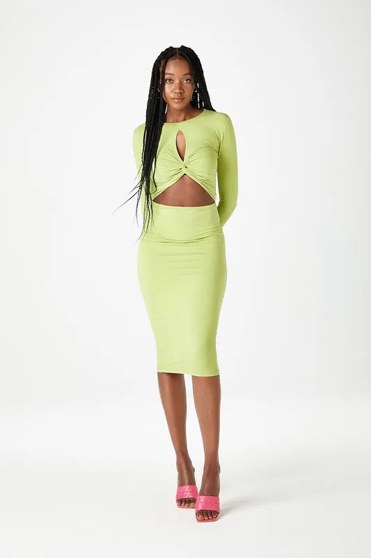 Bali Twist Cut Out Midi Dress - Urban Bliss