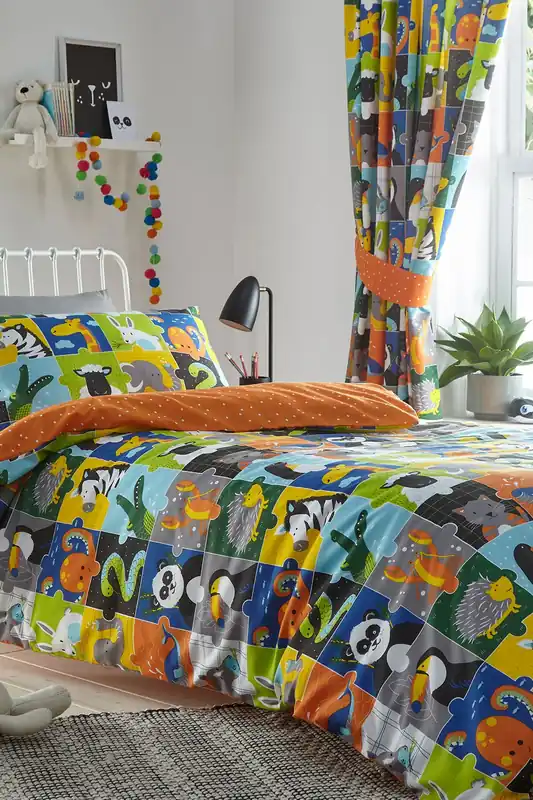 Animal Jigsaw Duvet Cover Set - Portfolio Home
