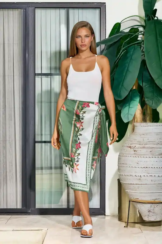 Satin Wrap Skirt - Hiccup