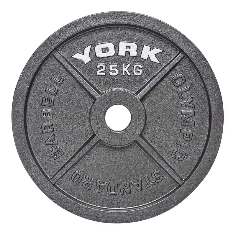 Olympic Hammertone Cast Iron Weight Plate 1 x 25kg - York