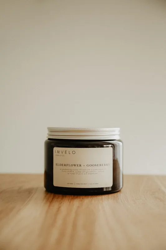 3 Wick Candle - Elderflower + Gooseberry