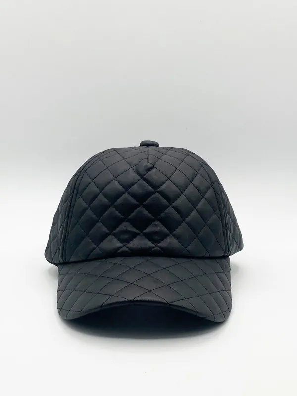 Black Quilted Cap - SVNX