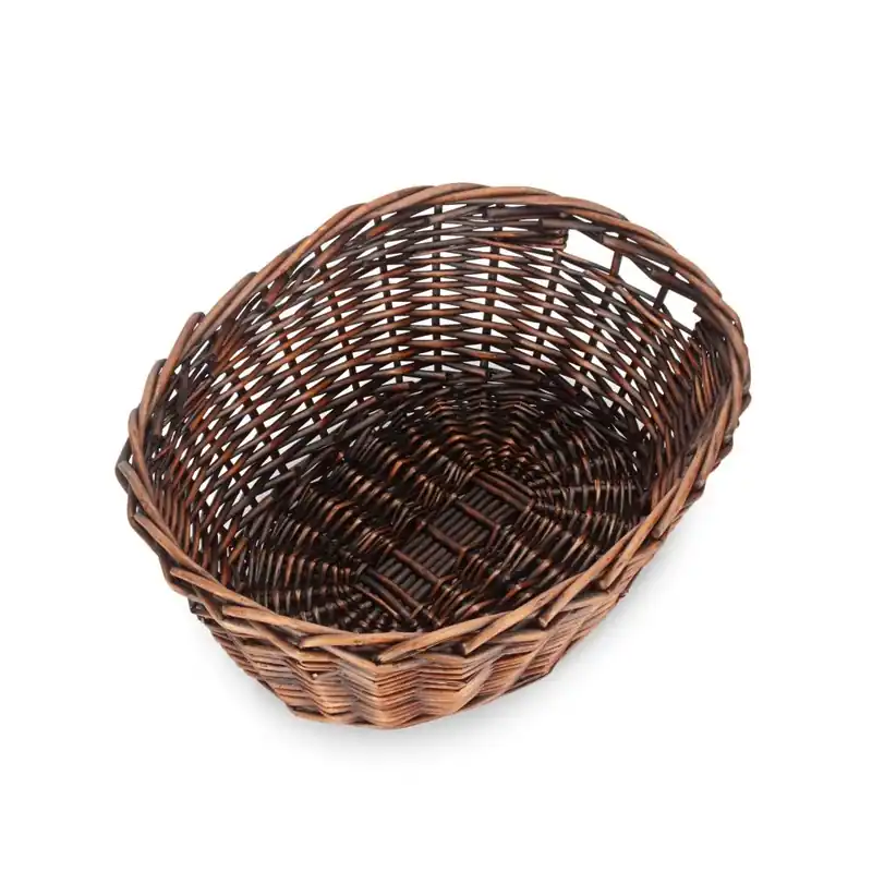 Large Broad Oval Serving Wicker Tray - Red Hamper