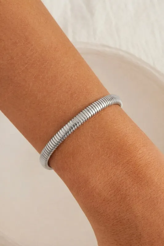 Silver Snake Bangle - Serla