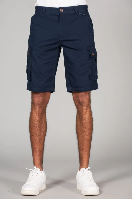 Cotton Cargo-Style Short with Pockets