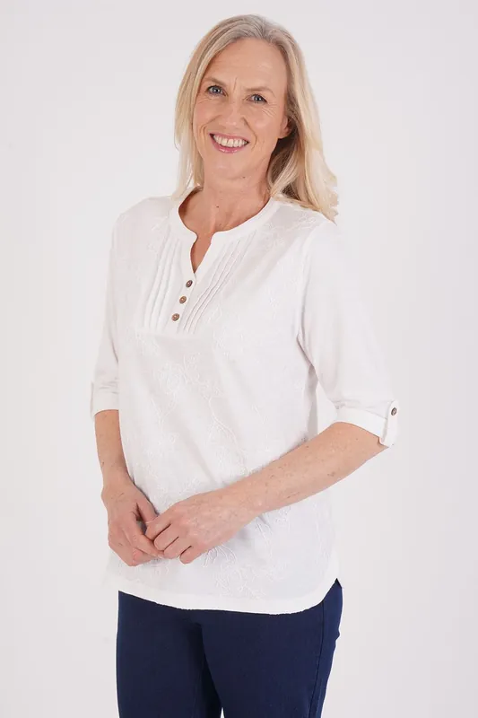 Dori Embroidery Jersey Top - Tigi