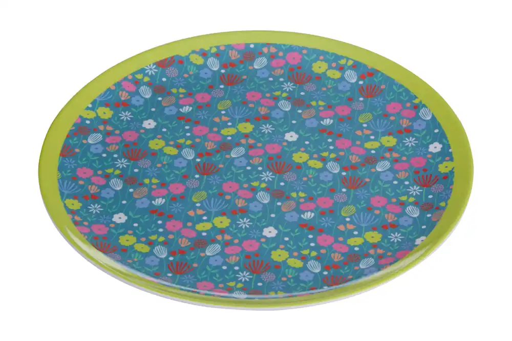 Floral Design Casey Side Plate, Curved Contemporary Breakfast Plate, Functional Breakfast Side Plate - Orsina