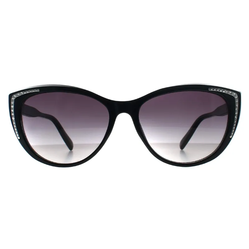 Cat Eye Shiny Black Smoke Grey Gradient GO00006 - Guess