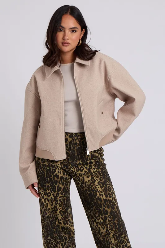 Wool Bomber Jacket - Urban Bliss