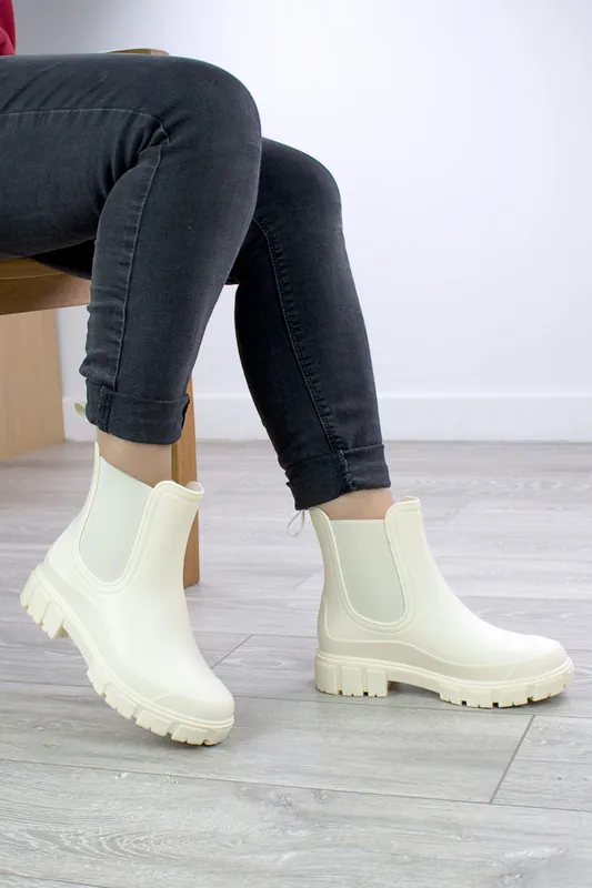 Wellingtons Wellies Ankle Chelsea Boots - AJVANI