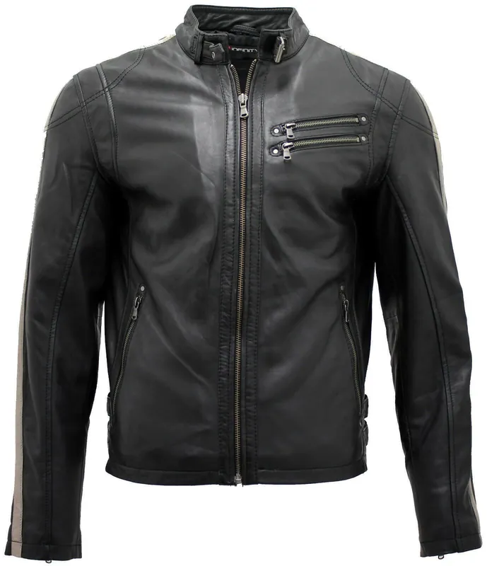 Racer Nappa Leather Biker Jacket - Infinity Leather
