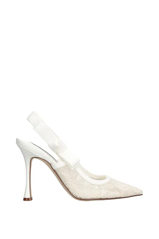 Brylie White Lace' Fabric Heels - STEVE MADDEN